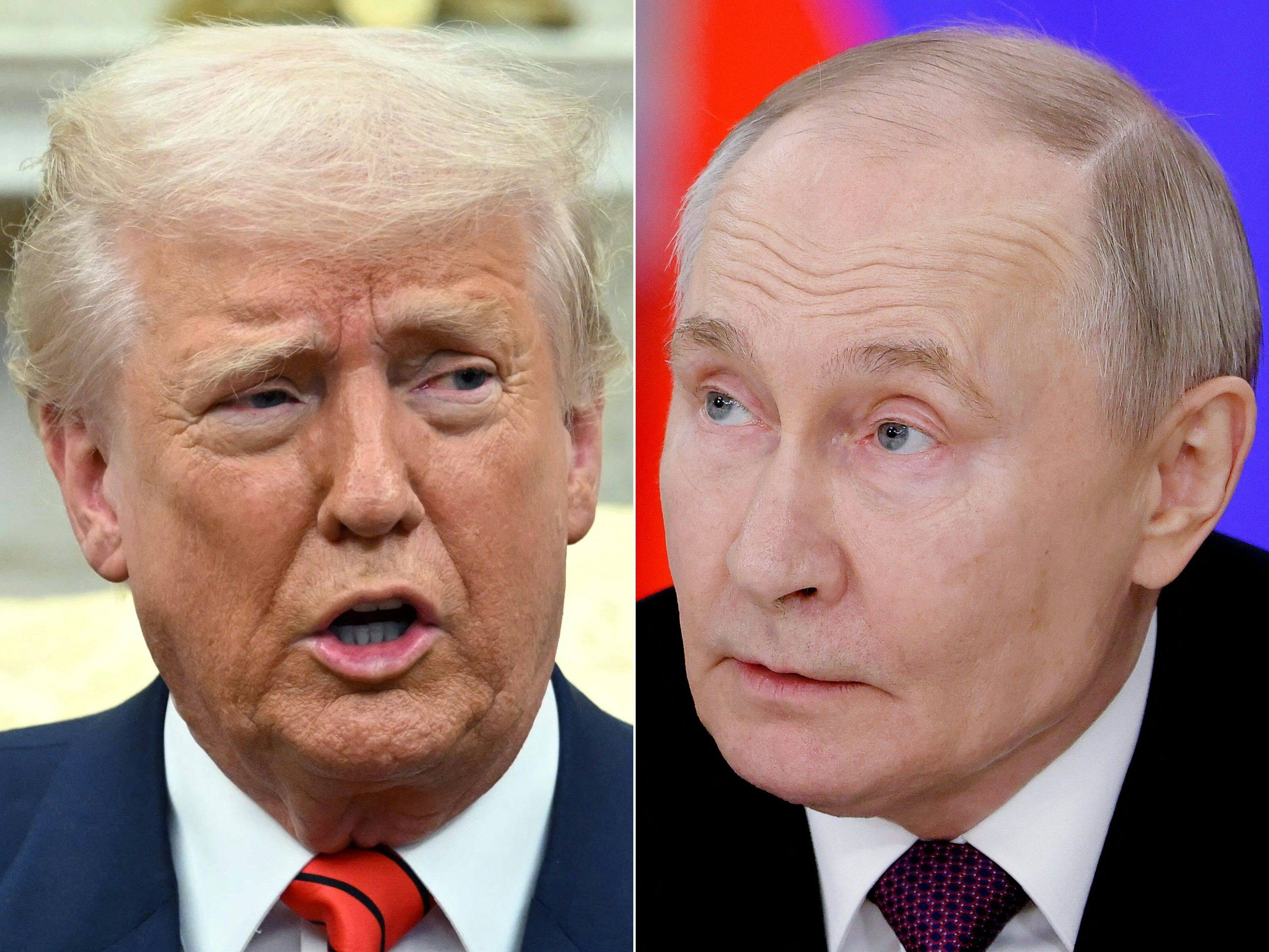 President Donald Trump made it clear he was losing patience with Russia’s President Vladimir Putin. File photos: AFP