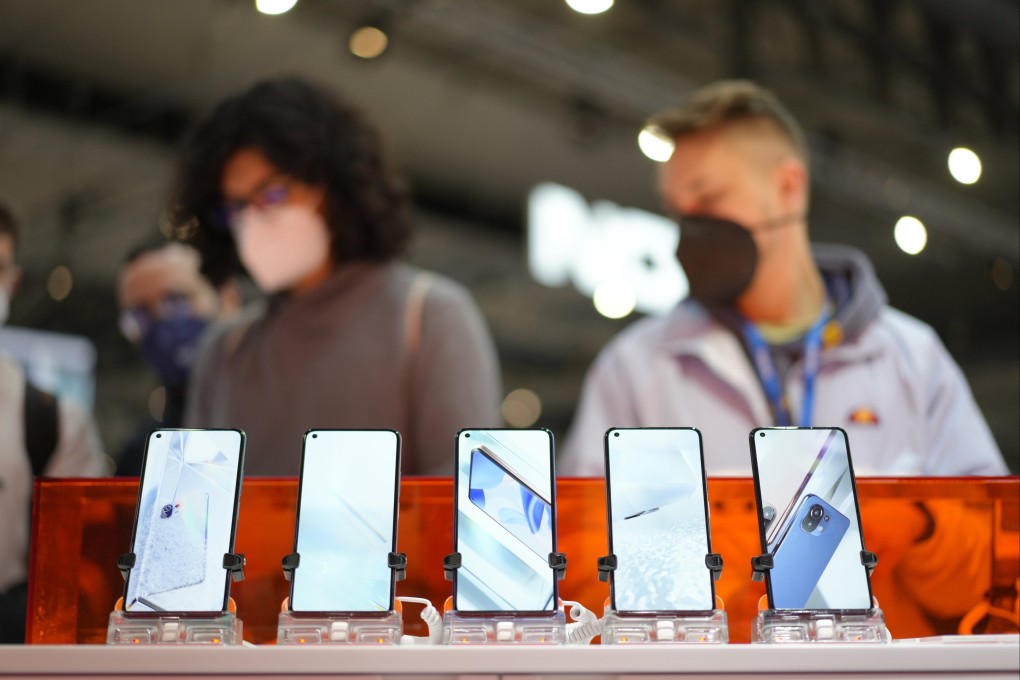 Devices displayed at the Xiaomi stand at a trade fair EPA-EFE