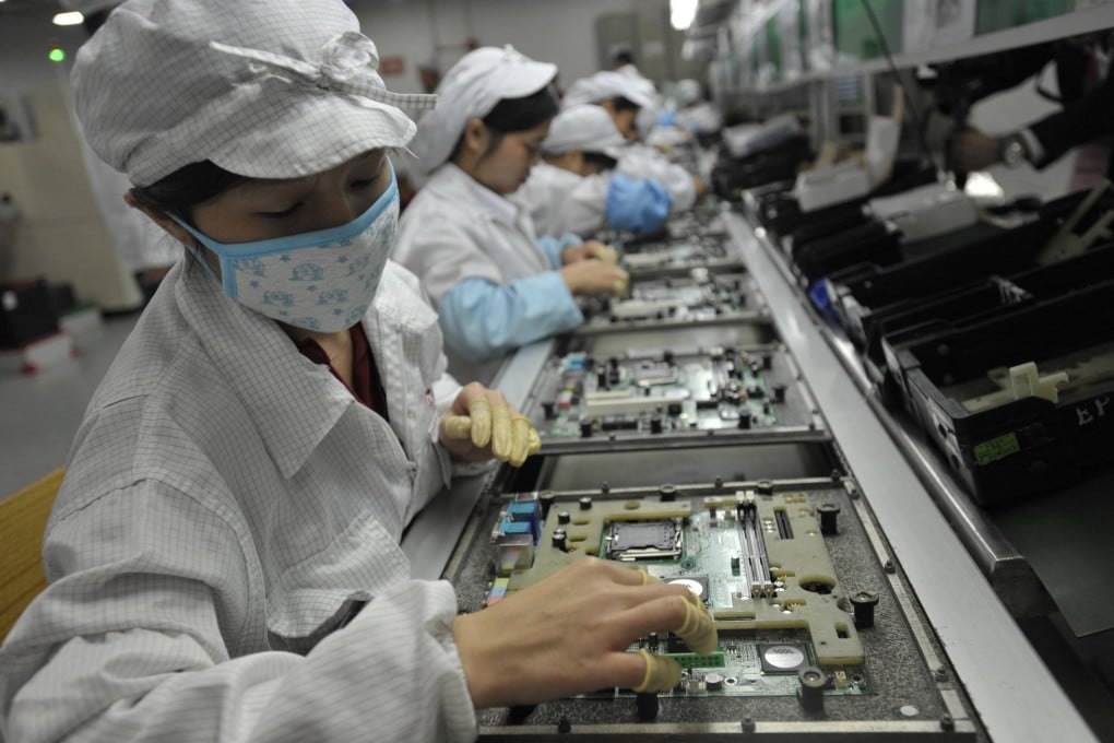 Workers in a Foxconn factory in Shenzhen, in southern China’s Guangdong province, on May 27, 2010. Photo: AFP