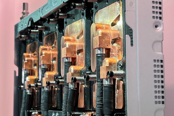 Data centre servers and components containing the newest AI chips from Nvidia on display at the company’s GTC software developer conference in San Jose, California, on March 19. Photo:Reuters